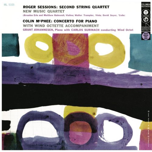 New Music String Quartet - Sessions: String Quartet No. 2 & McPhee: Concerto for Piano and Wind Octet (Remastered) (2019)