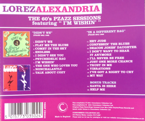 Lorez Alexandria - The 60's Pzazz Sessions: Didn't We / In a Different Bag (2001)