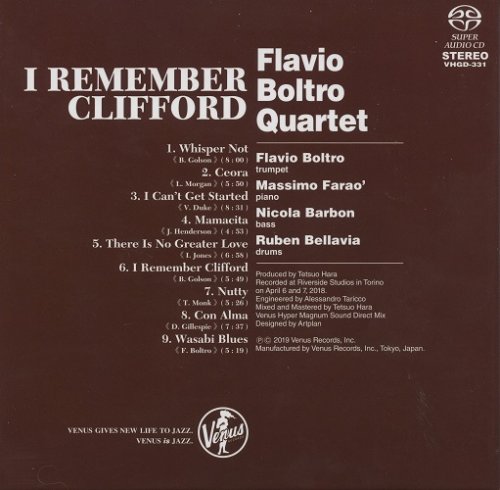 Flavio Boltro Quartet - I Remember Clifford (2019) [SACD]