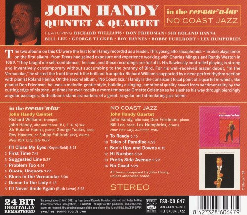 John Handy - In the Vernacular `59 / No Coast Jazz `60
