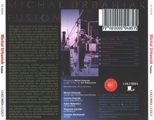 Michael Urbaniak - Fusion (1974) CD Rip