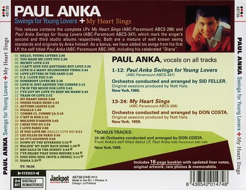 Paul Anka - Swings For Young Lovers / My Heart Sings (Reissue) (1959-60/2013)