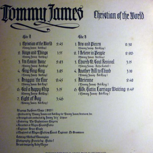 Tommy James ‎– Christian Of The World (1971)