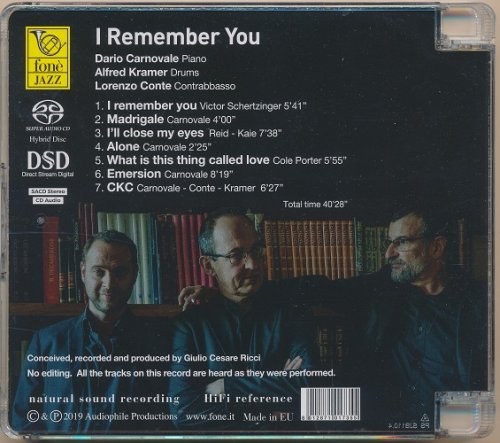 Dario Carnovale, Alfred Kramer & Lorenzo Conte - I Remember You (2019) [SACD]