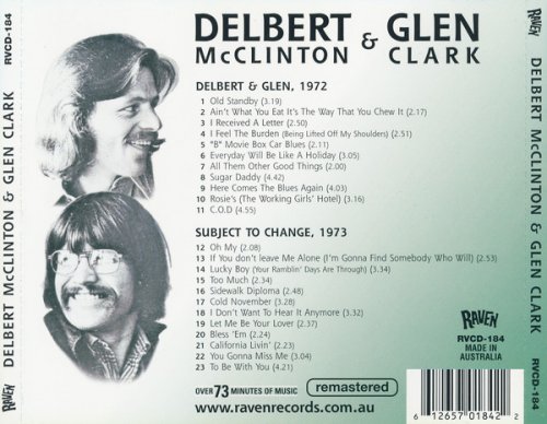 Delbert McClinton & Glen Clark - The Delbert & Glen Sessions 1972-1973 (2004) Lossless