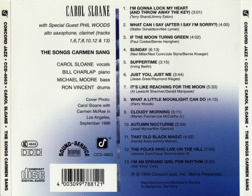 Carol Sloane - The Songs Carmen Sang (1995)