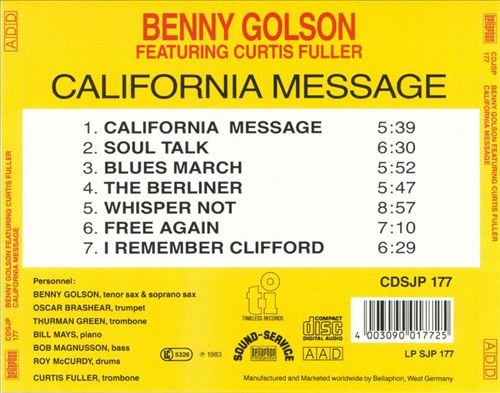 Benny Golson - California Message (1983) CD Rip