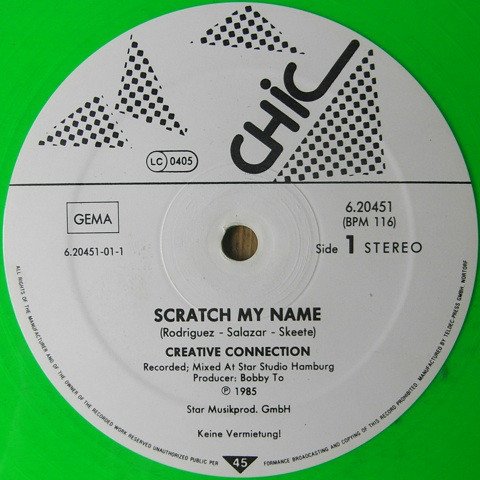 Creative Connection - Scratch My Name (1985) [Vinyl, 12"]