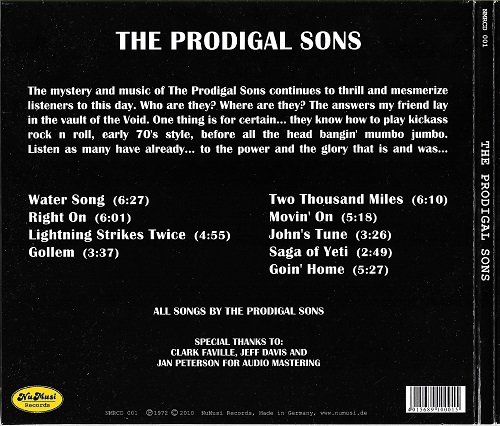 Prodigal Sons - Prodigal Sons (Reissue) (1970/2010)