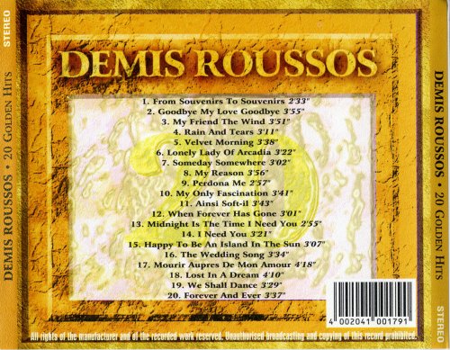 Demis Roussos - 20 Golden Hits (1995)