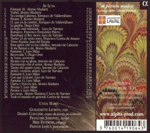 Guillemette Laurens, Unda Maris - Ay Luna: Musica espanola del Siglo de Oro (2004)