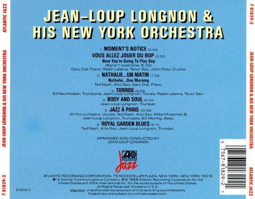 Jean-Loup Longnon & His New York Orchestra - Jean-Loup Longnon & His New York Orchestra (1988)