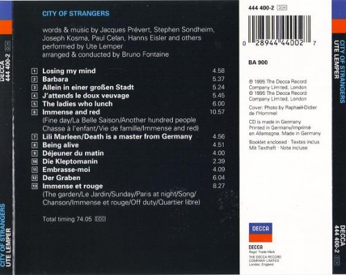 Ute Lemper - City of Strangers (1995)