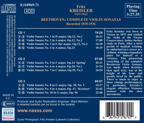Fritz Kreisler, Franz Rupp - Beethoven: Complete Violin Sonatas (2003)