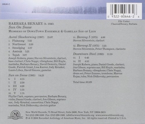 Barbara Benary - Sun On Snow (2006)