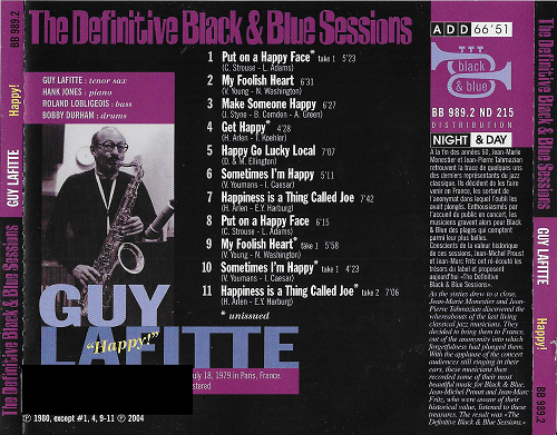 Guy Lafitte - Happy! (The Definitive Black & Blue Sessions) (Reissue) (1979/2004)