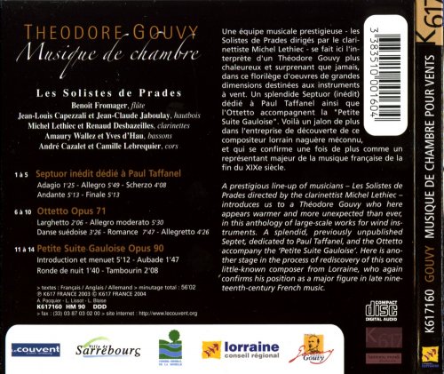 Les Solistes de Prades - Theodore Gouvy: Musique de chambre pour vents (2004)