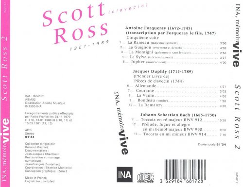 Scott Ross - Forqueray, Duphly, J.S. Bach (1995)