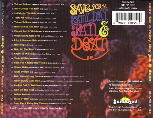 Jan & Dean - Save For A Rainy Day (Reissue) (1966/1996)