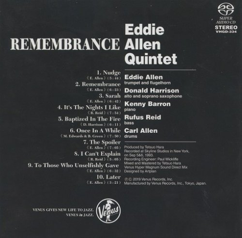 Eddie Allen Quintet - Remembrance (1993) [2019 SACD + DSD64]