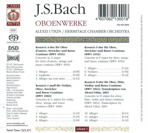 Alexei Utkin, Hermitage Chamber Orchestra - J.S. Bach: Oboenwerke, Vol. 1 (2003)