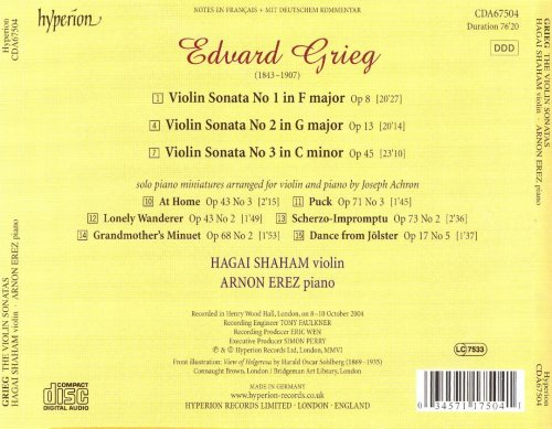 Hagai Shaham, Arnon Erez - Grieg: The Violin Sonatas (2006)