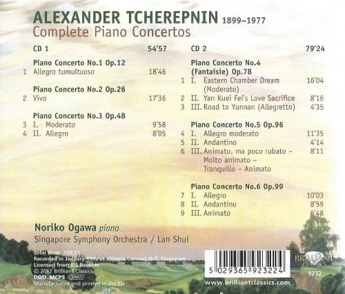 Noriko Ogawa - Alexander Tcherepnin: Piano Concertos (2011)