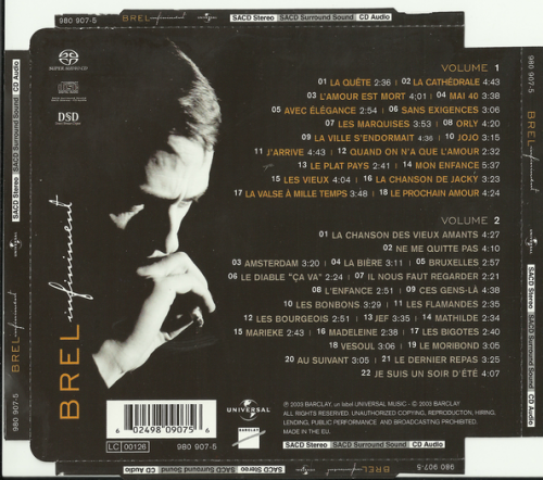 Jacques Brel – Infiniment (2003) [SACD]