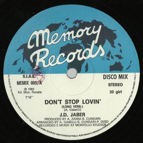 J.D. Jaber - Don't Stop Lovin (1983) [Vinyl, 12"]