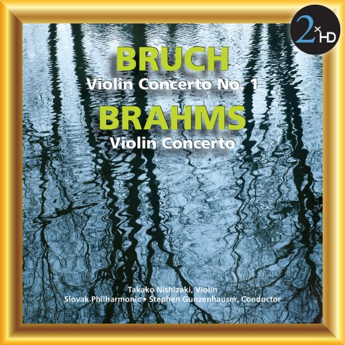 Takako Nishizaki - Bruch: Violin Concerto No. 1 / Brahms: Violin Concerto (1991/2014) [Hi-Res]