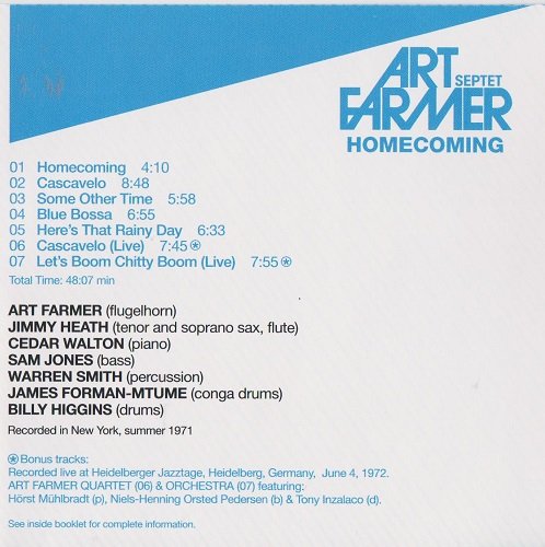 Art Farmer - Homecoming (1971) [2006]