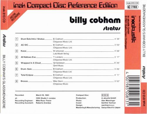 Billy Cobham’s Glass Menagerie - Stratus (1981) CD Rip