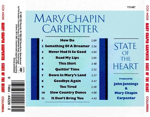 Mary Chapin Carpenter - State Of The Heart (1989) Lossless