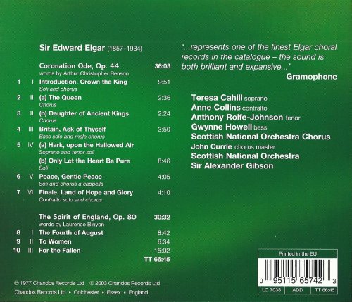 Sir Alexander Gibson - Elgar: Coronation Ode, The Spirit of England (2006)