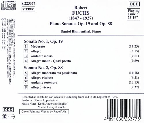 Daniel Blumenthal - Fuchs: Piano Sonatas, Vol. 1 (1993)