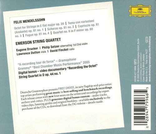 Emerson String Quartet - Mendelssohn: Octet, Op. 20, String Quartet, Op. 80 (2012)