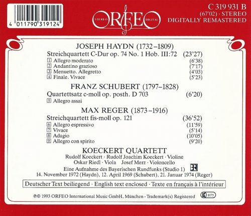 Koeckert Quartett - Haydn, Schubert, Reger: String Quartets (1993)