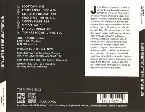 Junior Mance - At The Village Vanguard (1996)