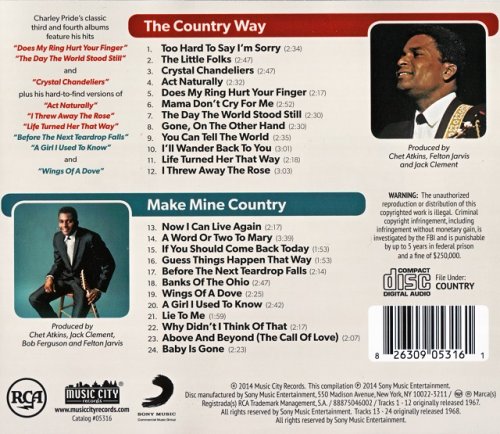 Charley Pride - The Country Way `67 / Make Mine Country `68 (2014) CD-Rip