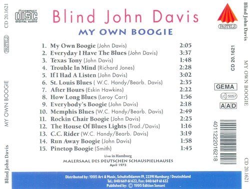 Blind John Davis - My Own Boogie (Remastered) (1995)