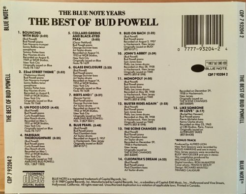 Bud Powell - The Best Of Bud Powell - The Blue Note Years (1989)