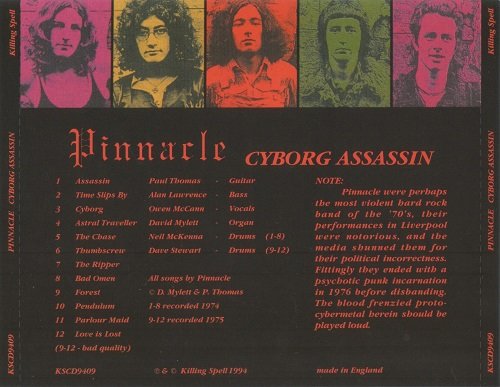 Pinnacle - Cyborg Assassin  (Reissue, Remastered) (1974/1994)