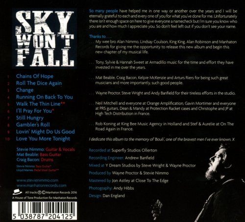 Stevie Nimmo - Sky Won't Fall (2016)