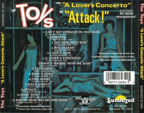 The Toys - The Toys Sing "A Lover's Concerto" And "Attack" (Reissue, Remastered) (1966/1994)