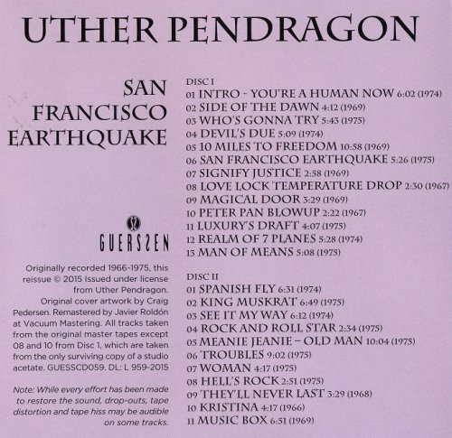 Uther Pendragon - San Francisco Earthquake 1966-1975 (2015)