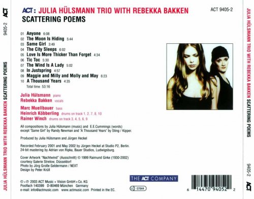 Julia Hulsmann Trio With Rebekka Bakken - Scattering Poems (2003)