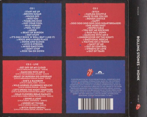 The Rolling Stones - Honk (2019) {3CD Box Set, Deluxe Edition} CD-Rip