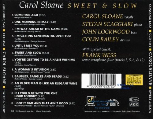 Carol Sloane - Sweet And Slow (1993) FLAC