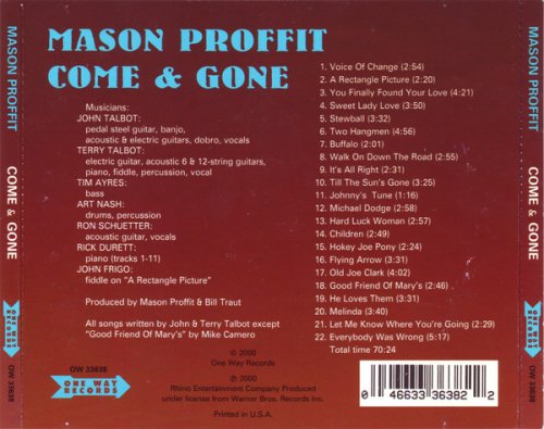 Mason Proffit - Come & Gone (Reissue) (1973/2000)