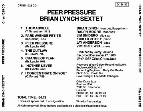 Brian Lynch Sextet - Peer Pressure (1987)